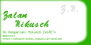 zalan mikusch business card